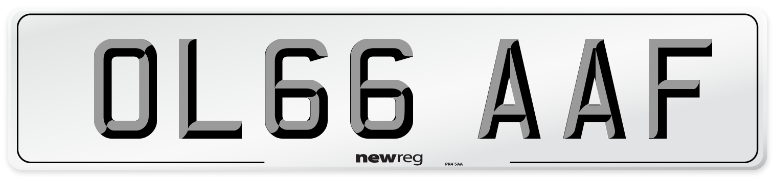 OL66 AAF Number Plate from New Reg